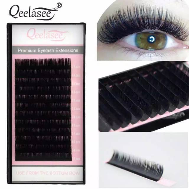 LASH BEAUTY / QEELASEE EYELASH EXTENSION SINGLE SIZE 0.10 DAN 0.15