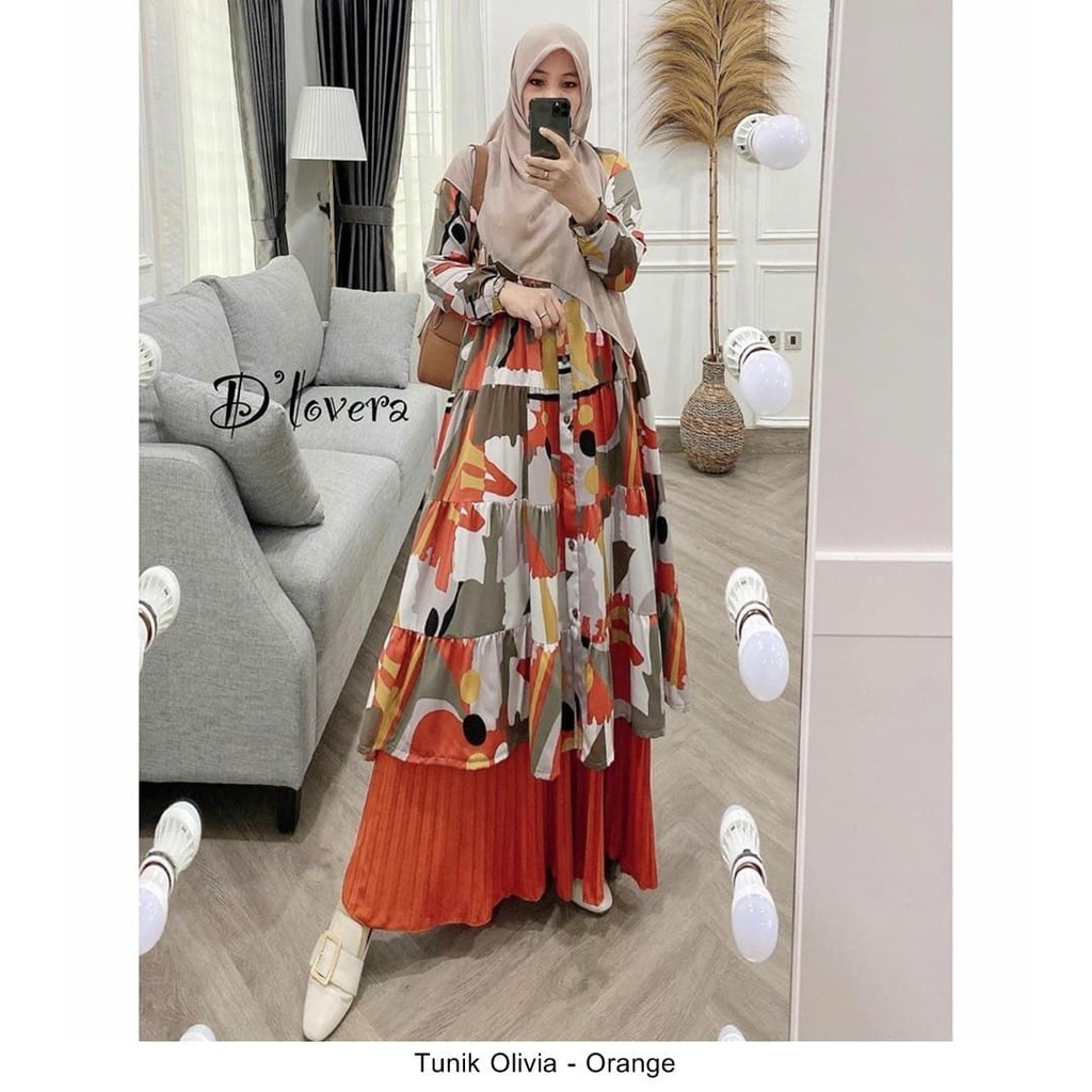 Atasan Wanita Motif / Tunik Motif Olivia by D'lovera