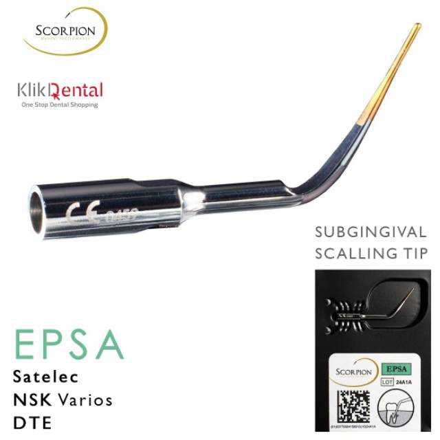 KLIK DENTAL Scorpion Scaler Tip Perio ( EP ) for Satelec