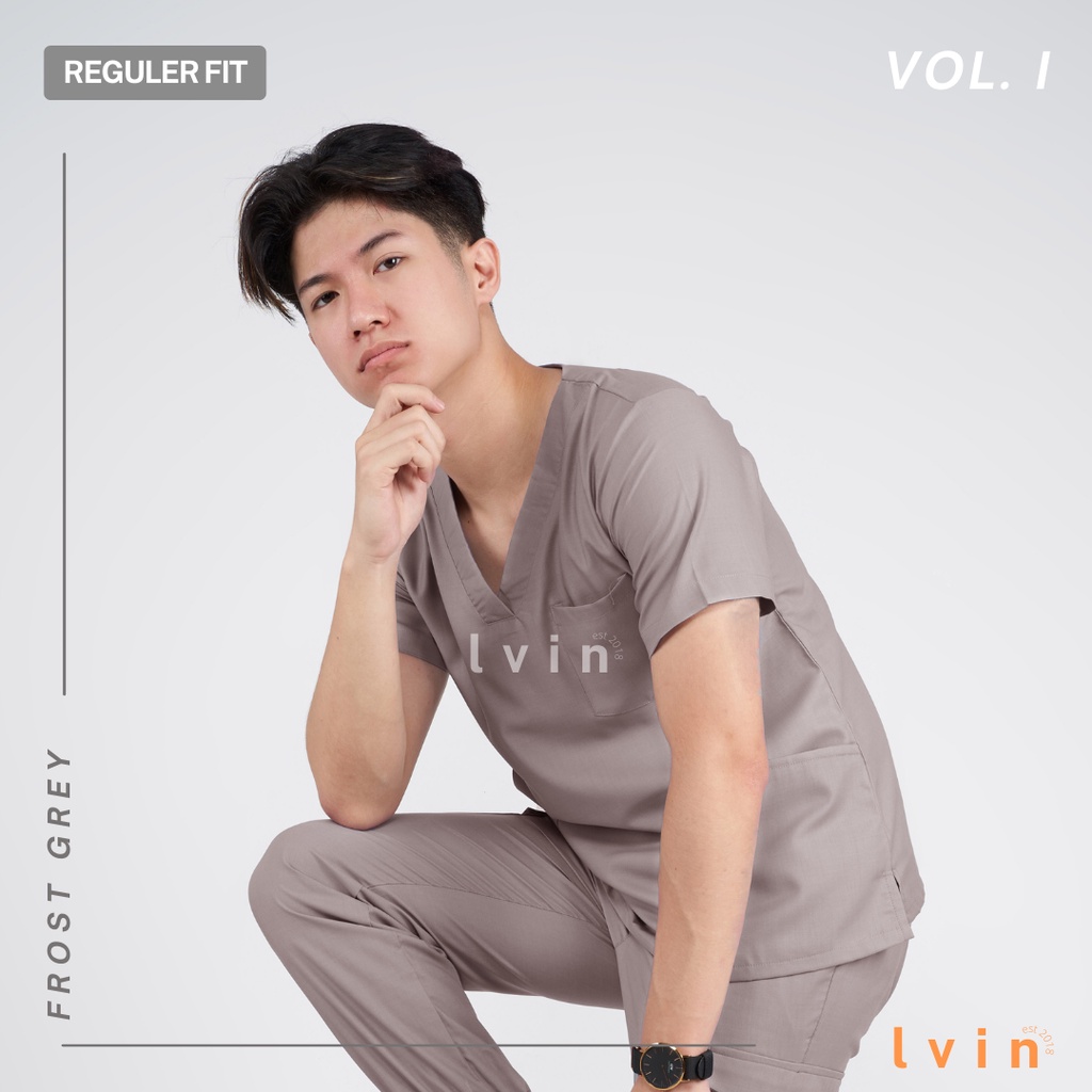 [ Lvin ] Vol I - Baju OKA Celana Reguler Fit / Baju Jaga / Set Baju Celana Jaga Oka / Dokter Lengan Pendek / Baju OK / Stunning Series