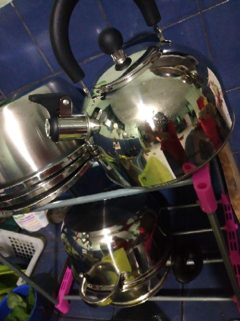 Kangaroo Kg-996 3pcs Panci Set Stainless Steel