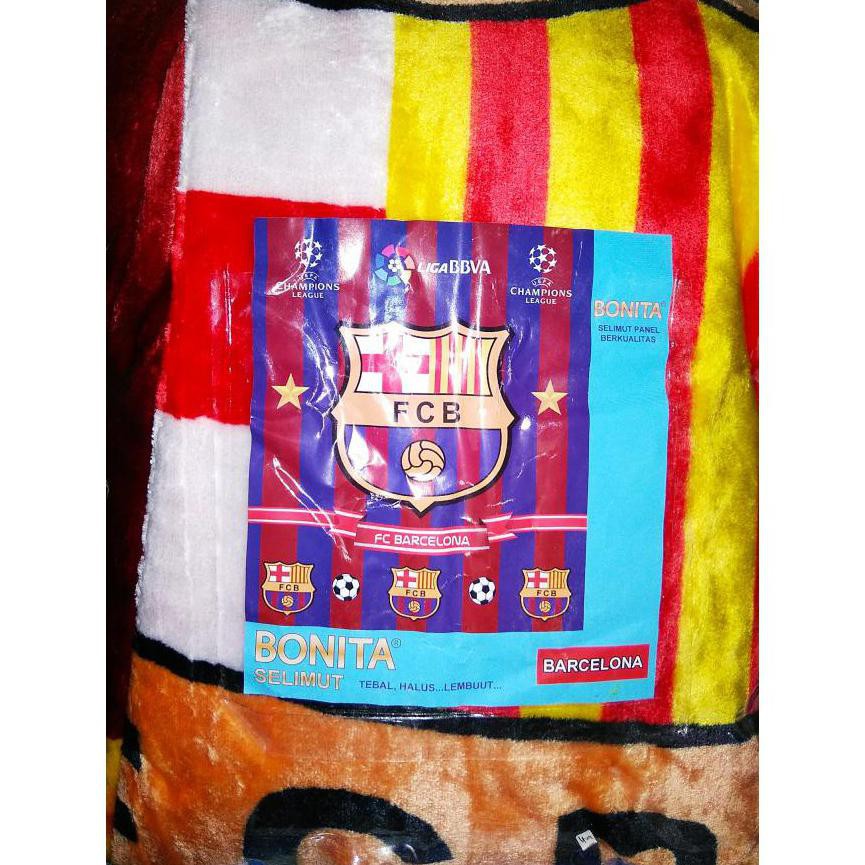 Selimut Bonita 3D Fcb Barca 160X200 Queen Barcelona Klub Bola BMSC653