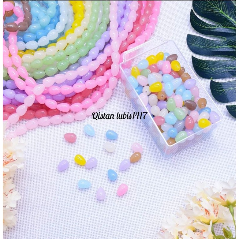 Bead ice tetes|manik keramik|manik kaca 8x11