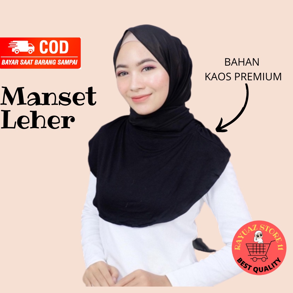 Manset Leher Wanita Hijab kaos Premium Manset Toga Inner Penutup Leher Hijab