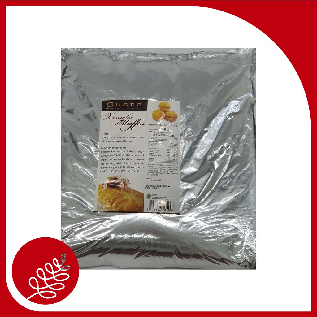Gusto Vaniglia Muffin (Muffin Vanilla) 10kg / Makanan / Tepung / Bahan Pokok / Tepung Premix