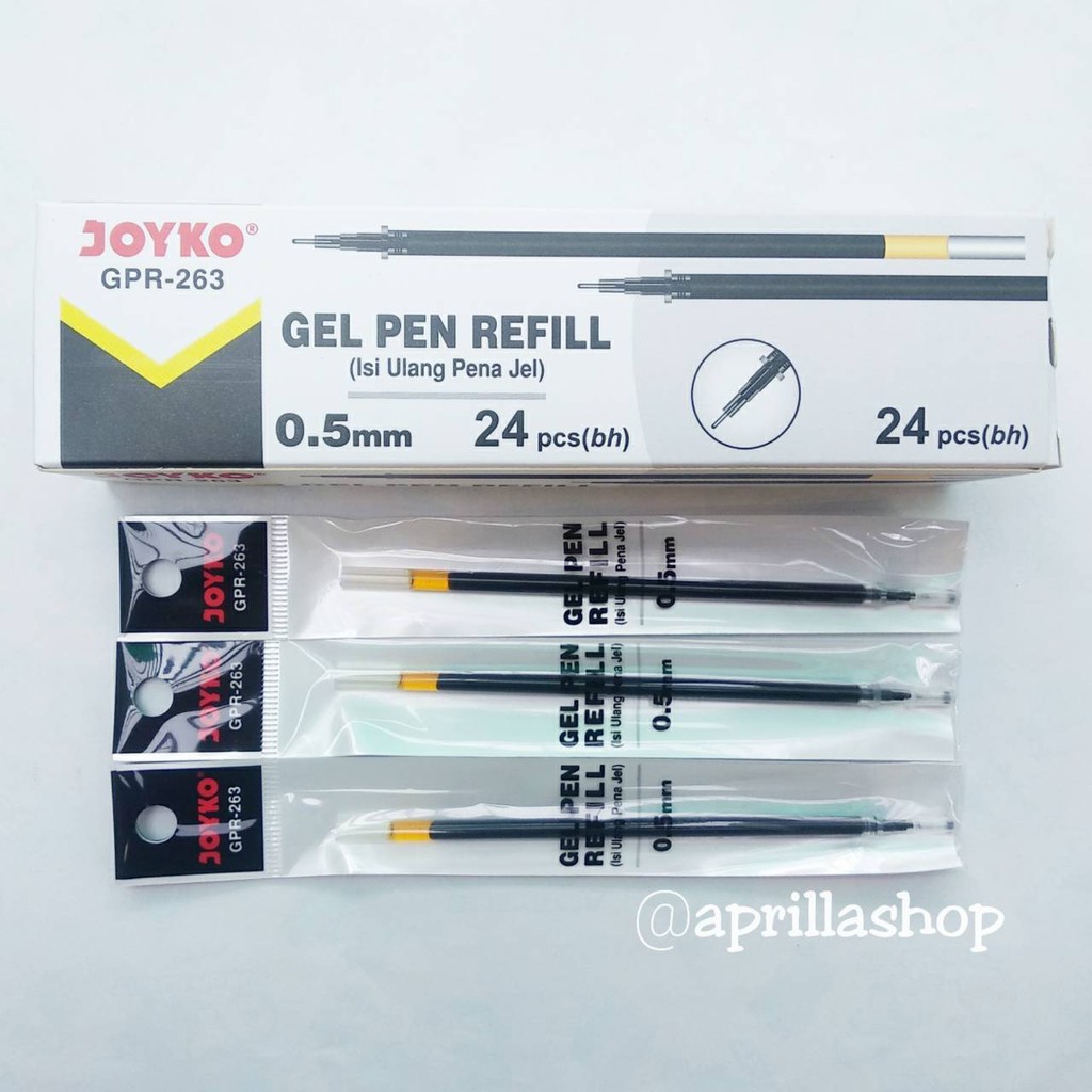 

ISI PULPEN GEL JOYKO GPR-263 / 203 UJUNG LANCIP (24 pcs) 0.5mm