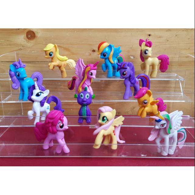  Little  Pony  Hiasan  kue  ultah 12pcs T 7cm Bahan karet 