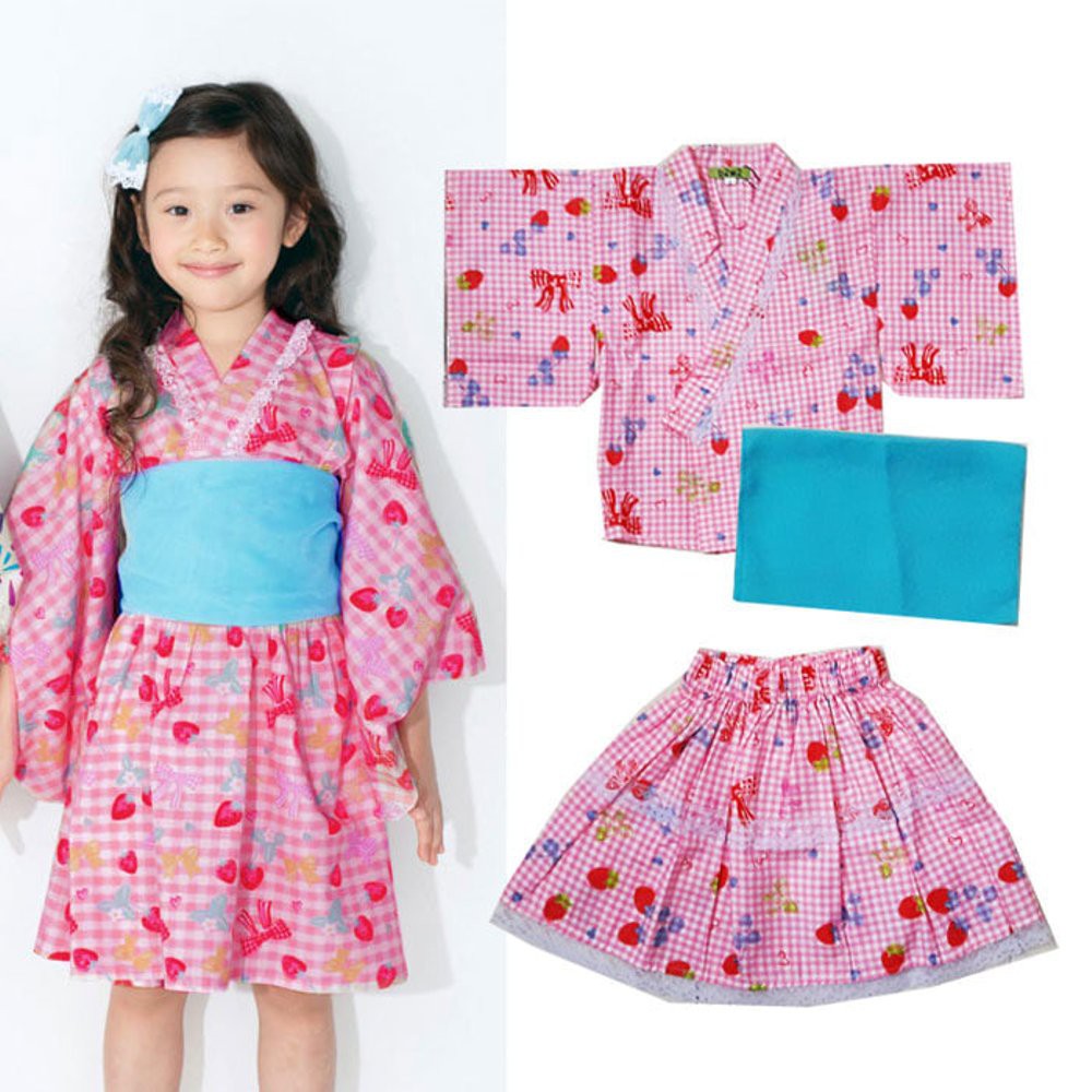 Jual Dijual SE1715   Kimono Yukata Jepang Anak Cewek Perempuan Lucu Pink Murah Murah