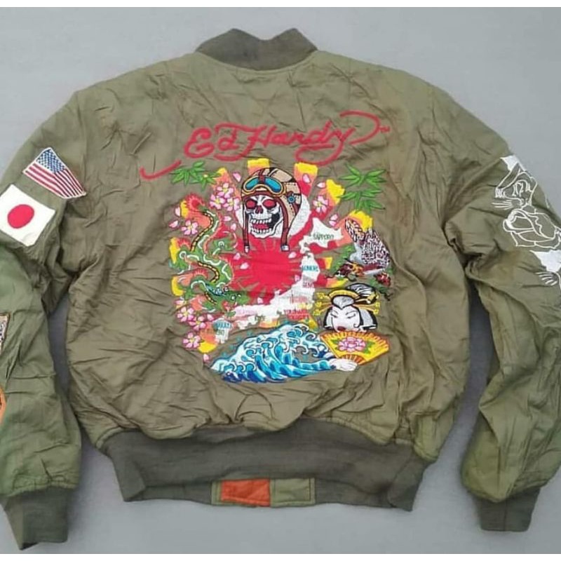 Jaket bomber ed hardy preloved