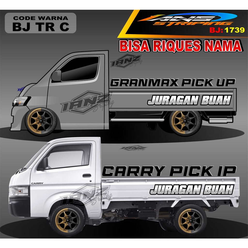 VARIASI STICKER TULISAN JURAGAN BUAH BAK SAMPING GRANMAX PICK UP / STICKER BAK SAMPING GRANMAX / DECAL STICKER GRANMAX PICK UP