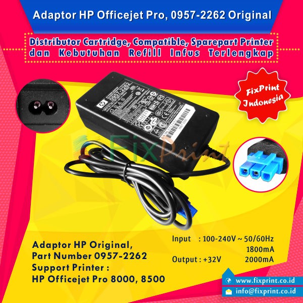 Adaptor HP Officejet Pro 8000 New Original, Power Supply HP Officejet Pro 8500 Series 32Volt, Murah