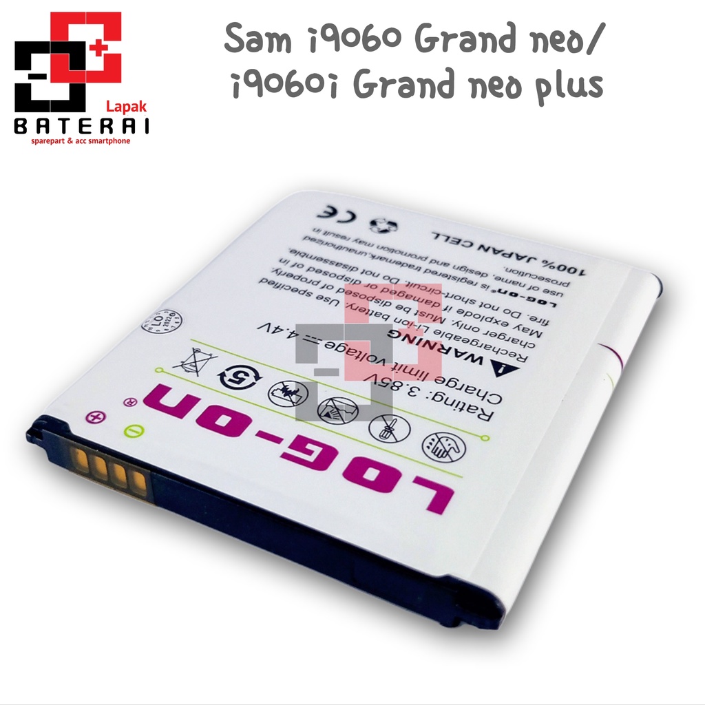 LOG - ON Baterai Samsung Grand Neo I9060 / Grand Neo Plus i9060I Double IC Protection Battery Batre