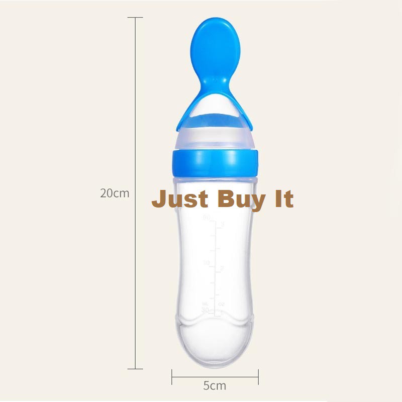 JBI-0001 Botol Sendok Makan Bayi MPASI Baby Feeder BPA Free Botol Bayi Silikon Anti Tumpah