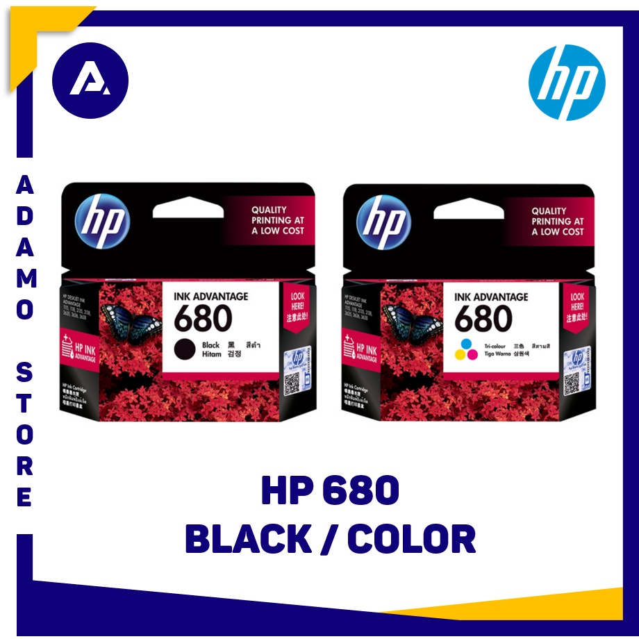 Tinta HP 680 Original Ink Cartridge (Black / Color)