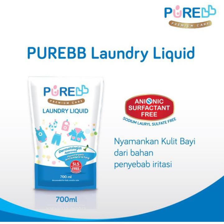 Pure Baby Laundry Liquid Refill 700ml/ sabun cuci bayi/ sabun cuci baju