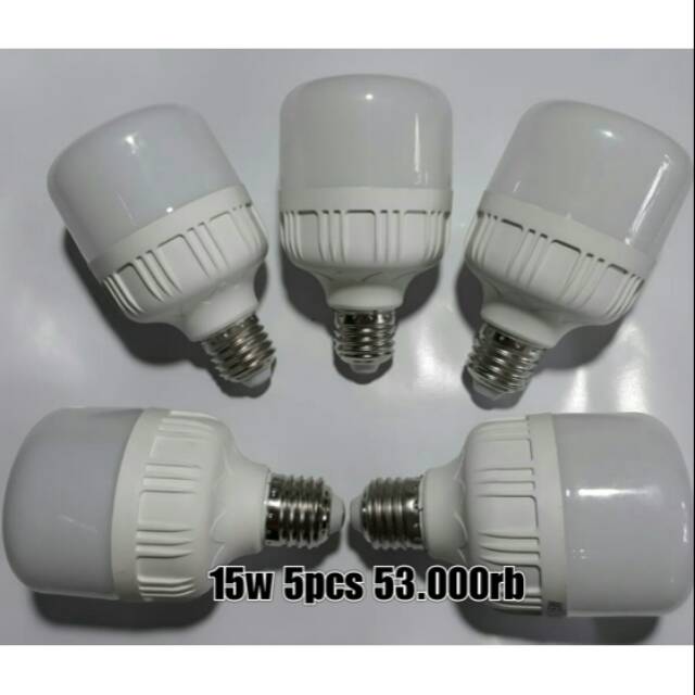 (PAKET HEMAT 5 PCS) lampu led 15 watt / lampu led capsul 15watt 5pcs