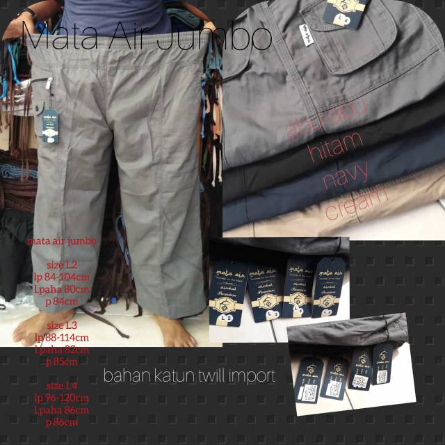 Celana Sirwal Jumbo Mata Air Premium / Sirwal keren