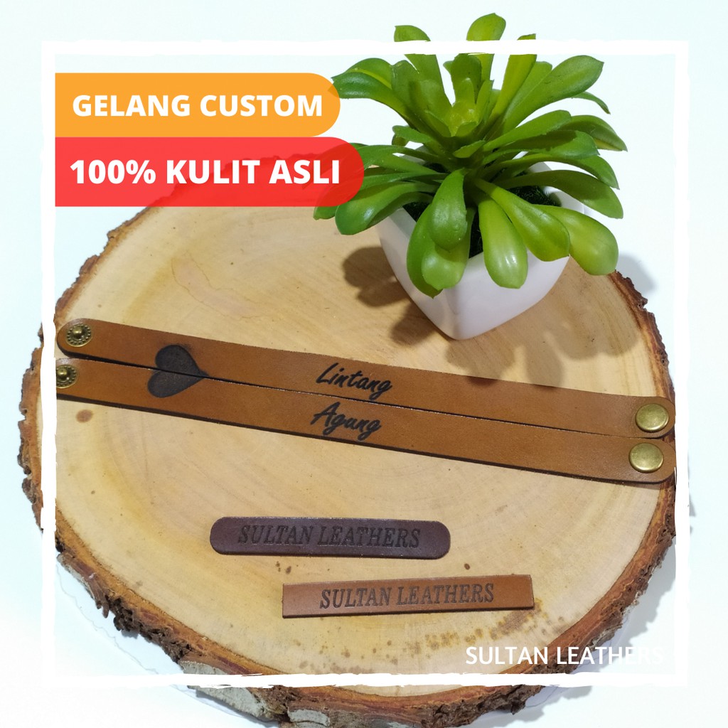 Gelang Kulit Dan Gelang Couple / Gelang Custom Nama / Gelang Kulit Asli 100% Gratis Sultan Leathers