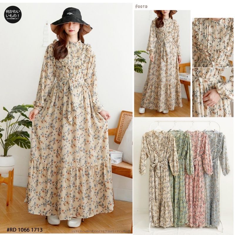 gamis Yuri motif bunga best seller