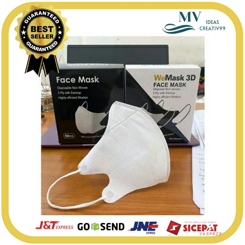 Masker Duckbil Putih Masker Duckbil Garis Putih Masker Duckbil Putih Murah Masker Duckbil Grosir