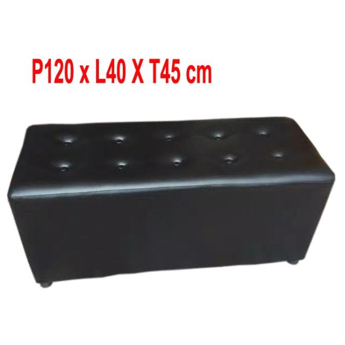 ] Sofa Puff Stool Kursi Tunggu Panjang 120CM Model Kancing Busa Empuk
