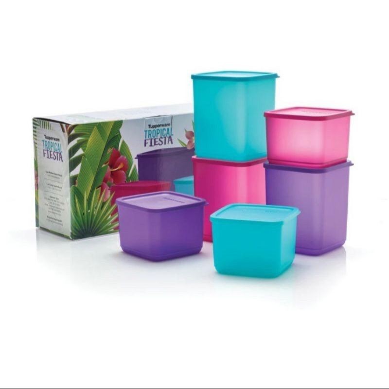 Tropical fiesta set 6 pcs tupperware