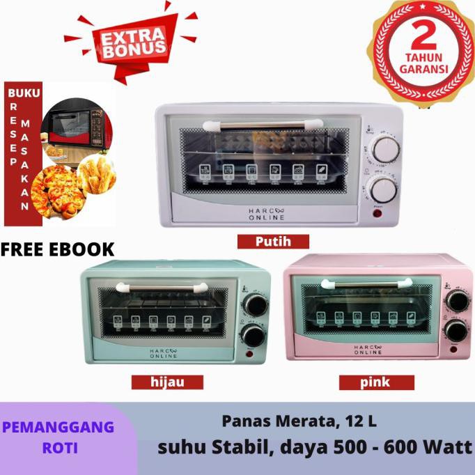 Oven Listrik Han River Oven Kue Microwave Manual Oven Listrik Low Watt - Biru Muda - Promo 