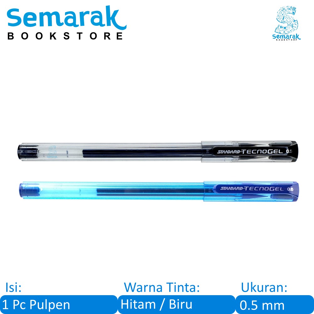 

Standard Tecnogel Ballpoint H2O Gel Needle Tip 0.5 - Hitam / Biru