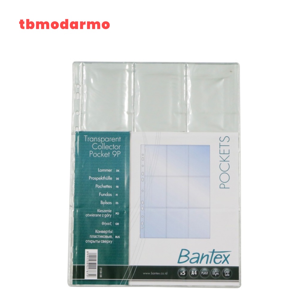 TBMO Bantex Collector Sleeve A4 Photocard 9P Clear 2158 08