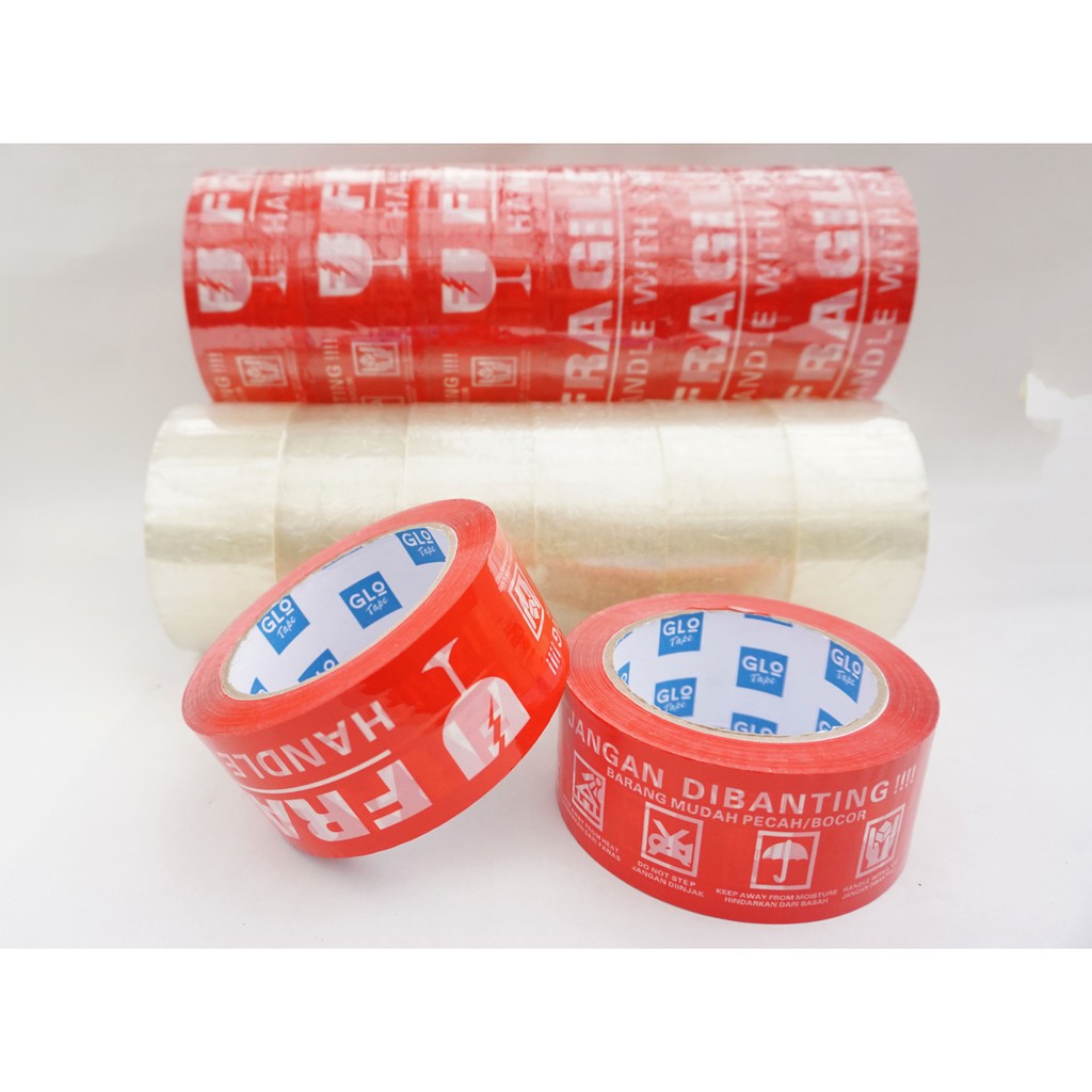 

Lakban Fragile Merah 2 inch 100m
