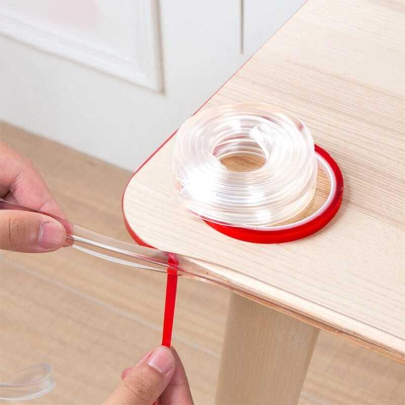 

Lovyno Lis Bumper Strip Pinggiran Meja Table Edge Corner Guard Protector 10 mm x 2.1 m - Transparent