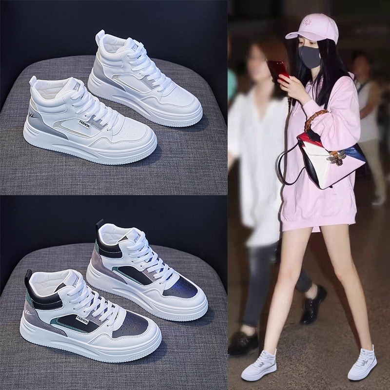 [Import] Taspopo 1043 Sepatu Sneaker Wanita Putih Elegant Fashion Korea