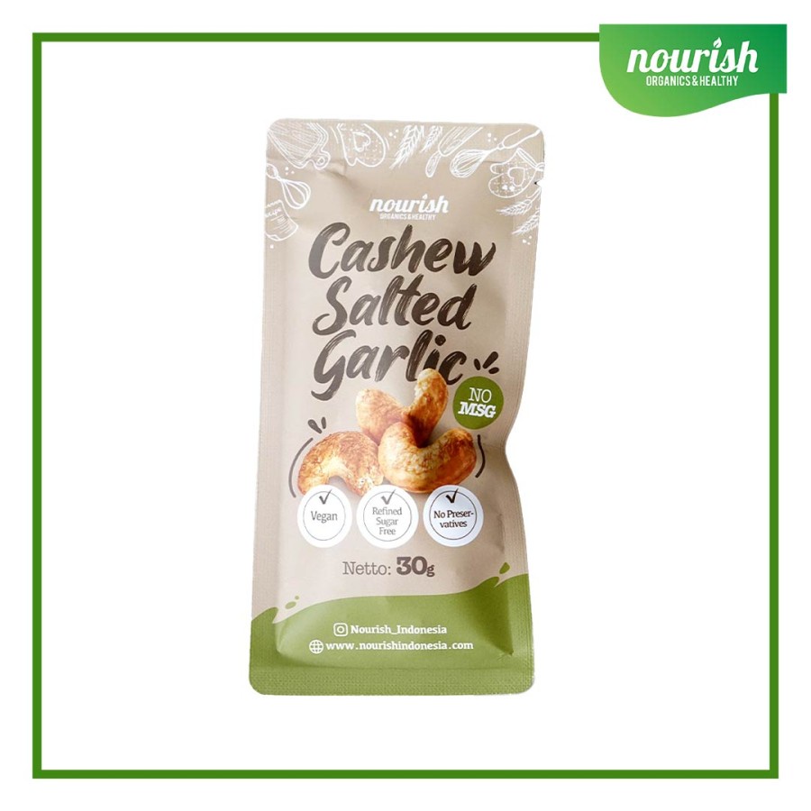 Cashew Salted Garlic - Kacang Mede Rasa Bawang 30gr