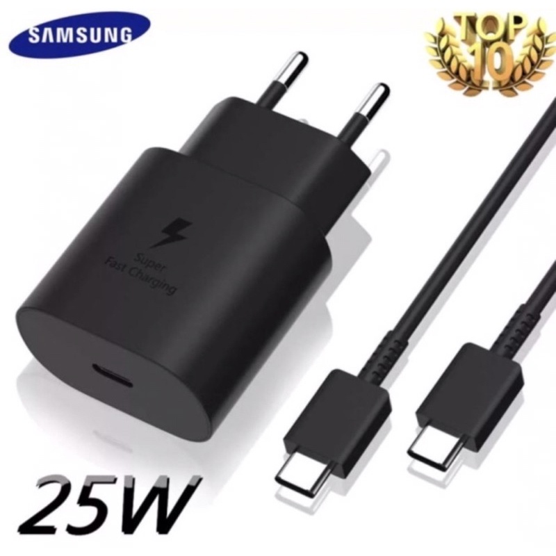 Charger Samsung Ori 100 Note10 Real 25W + Fast Charging Colokan Type C - Type C