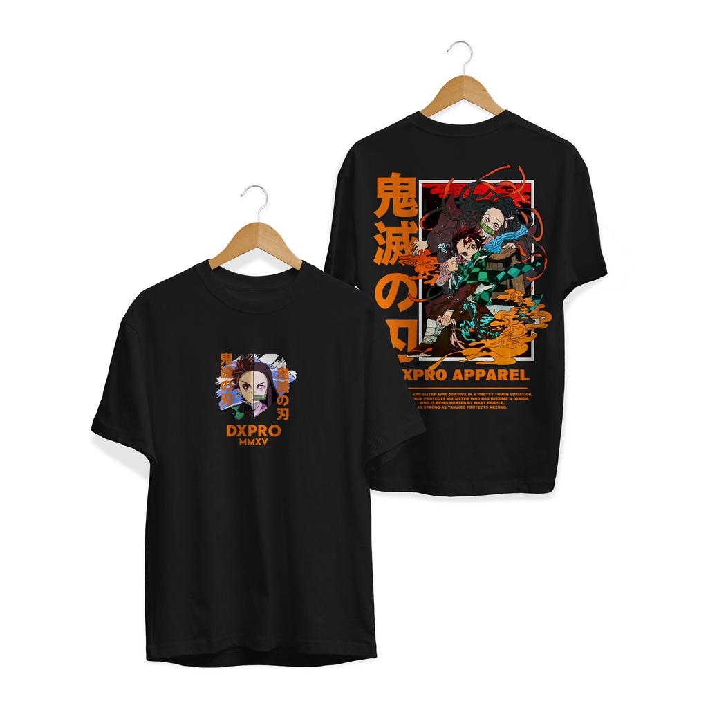 BAJU LOGO TWO Demon Slayer TANJIRO KAMADO / KAOS SERIES ANIME