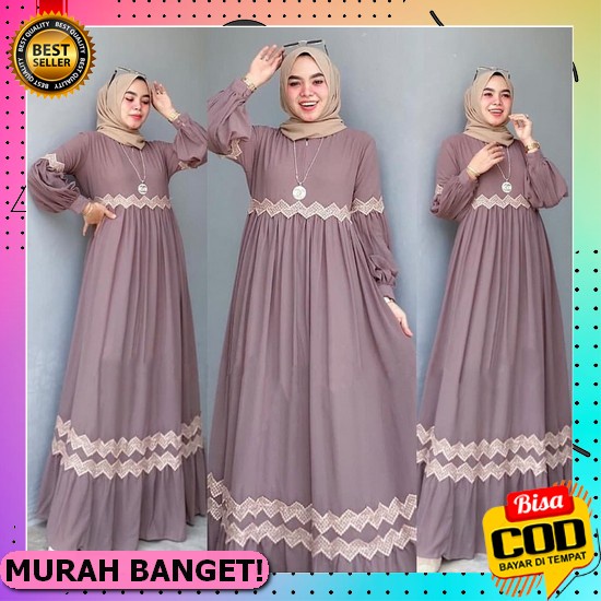 Tatiana Dress Gamis Remaja 2022 Wanita / Gamis Korean Style Remaja 2021 / Baju Gamis Kondangan Remaj
