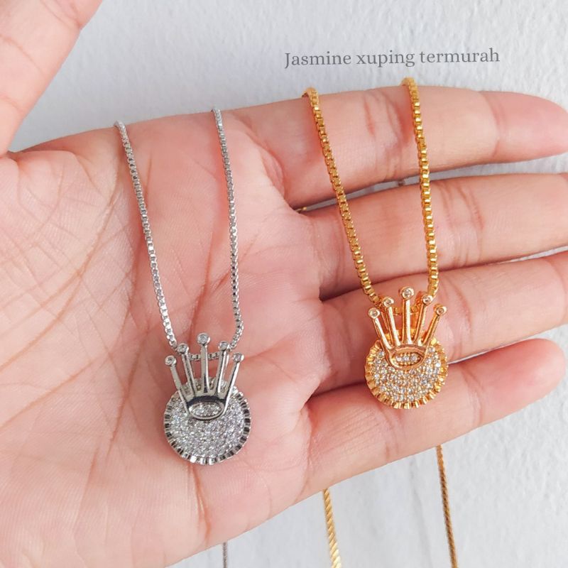 Kalung wanita liontin mahkota kalung wanita cantik