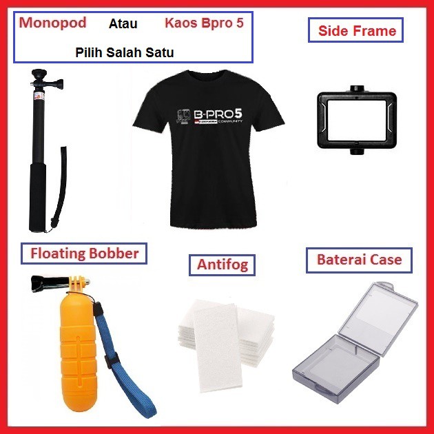 (38 in 1) Paket Ultimate Brica Bpro 5 Mark 3s IIIs Action Camera Original Baru Garansi-2