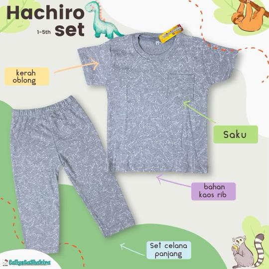 CALLYSTA HACHIRO SETELAN BAJU PENDEK CELANA PANJANG ANAK 1-5 TAHUN