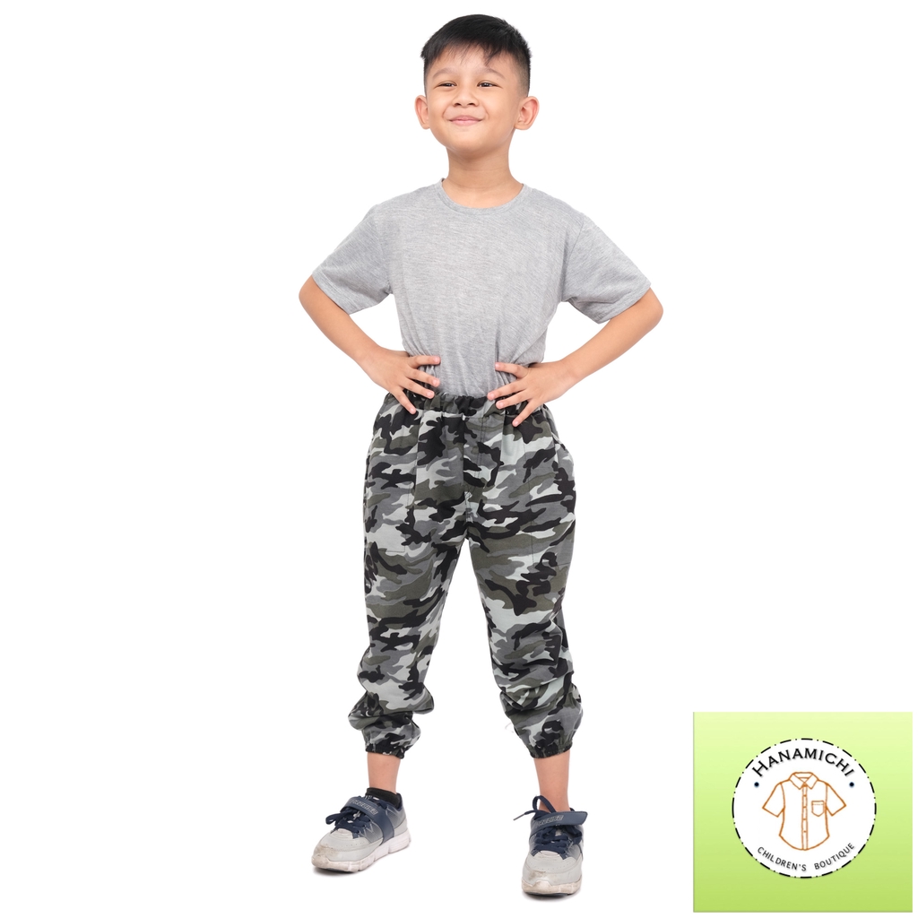 Hanamichi CLIO Celana Jogger / Joger Anak Motif Camo