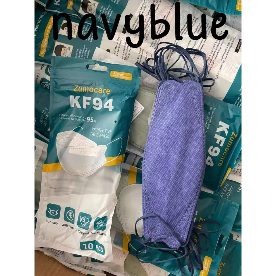 MASKER KF94 MOUSON ISI 10PC Masker KF 94 4ply Masker 4D EVO isi 10pcs-KF94 NAVY 10pc