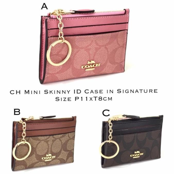 

Coach Mini Skinny Id Badge Key Ring Case Terlaris
