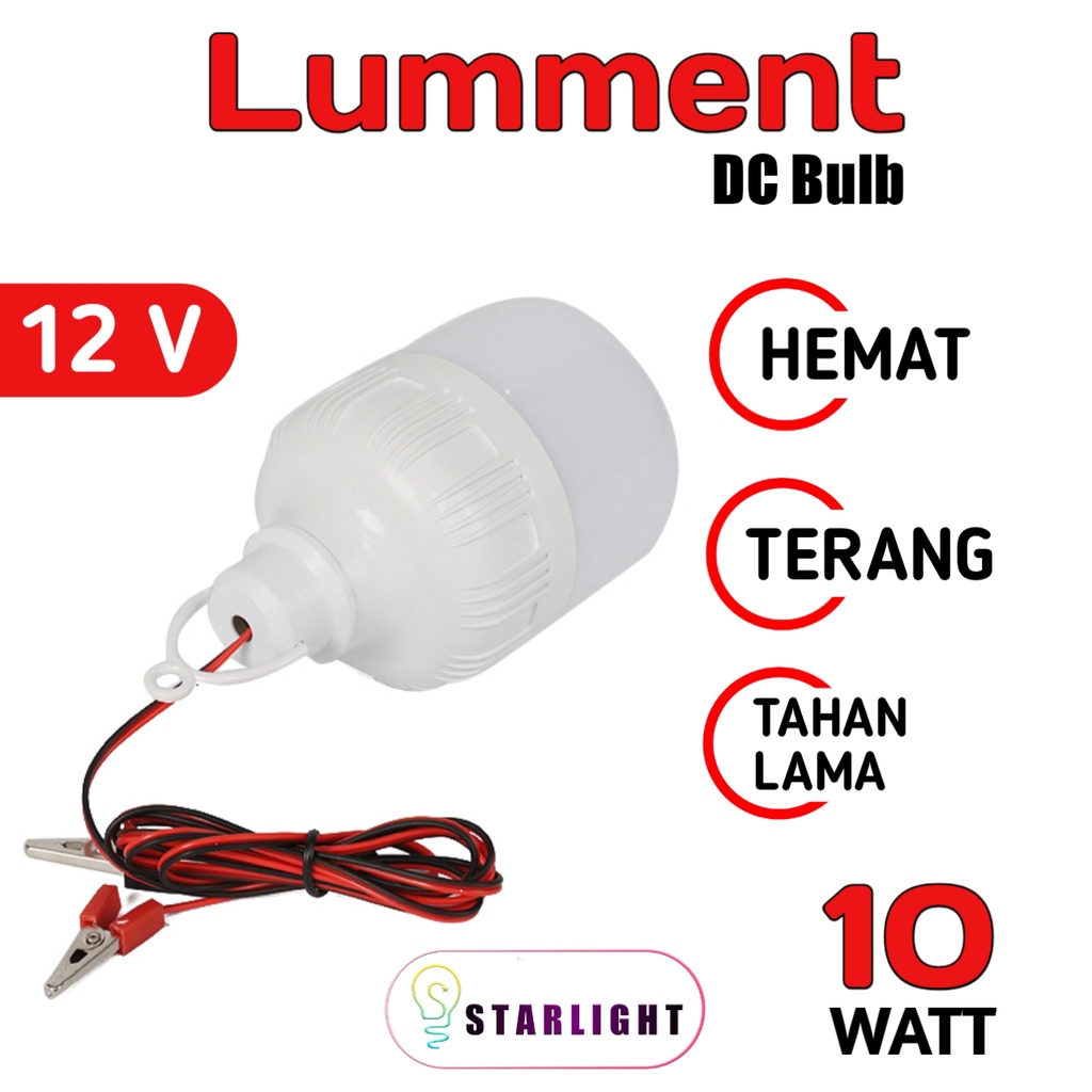 Lumment Lampu LED DC Bulb 12V / Lampu Aki - Cahaya Putih