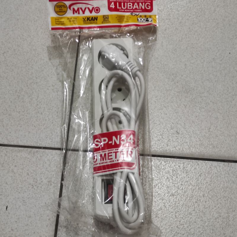 COK SAMBUNG SUNFREE &amp; MYVO 3 Meter , 5 Meter , 1.5 Meter (Saklar ON OFF) SNI