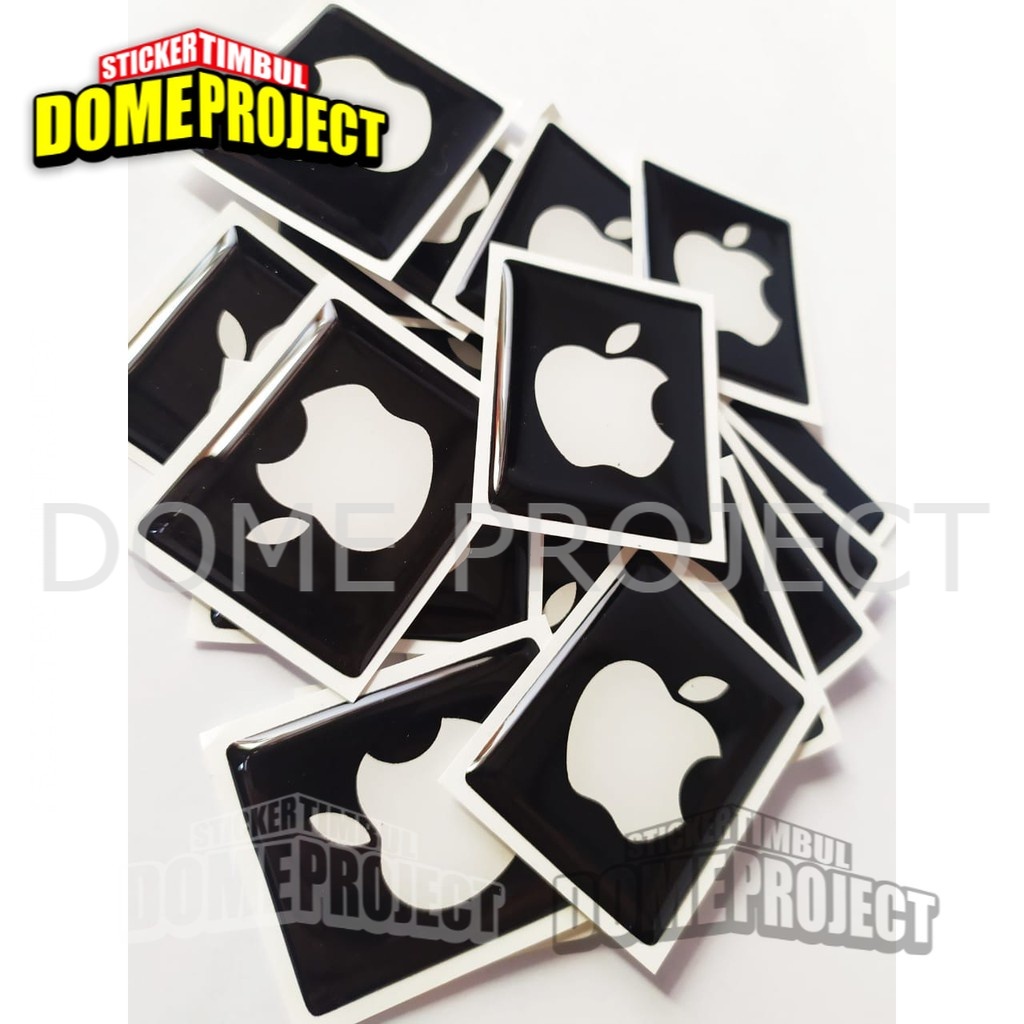 [PROMO BUY 3 GET 1] EMBLEM DASI VESPA PIAGGIO APPLE HITAM STIKER RESIN LENTUR STIKER AKSESORIES BODY MOTOR STIKER IMPORT