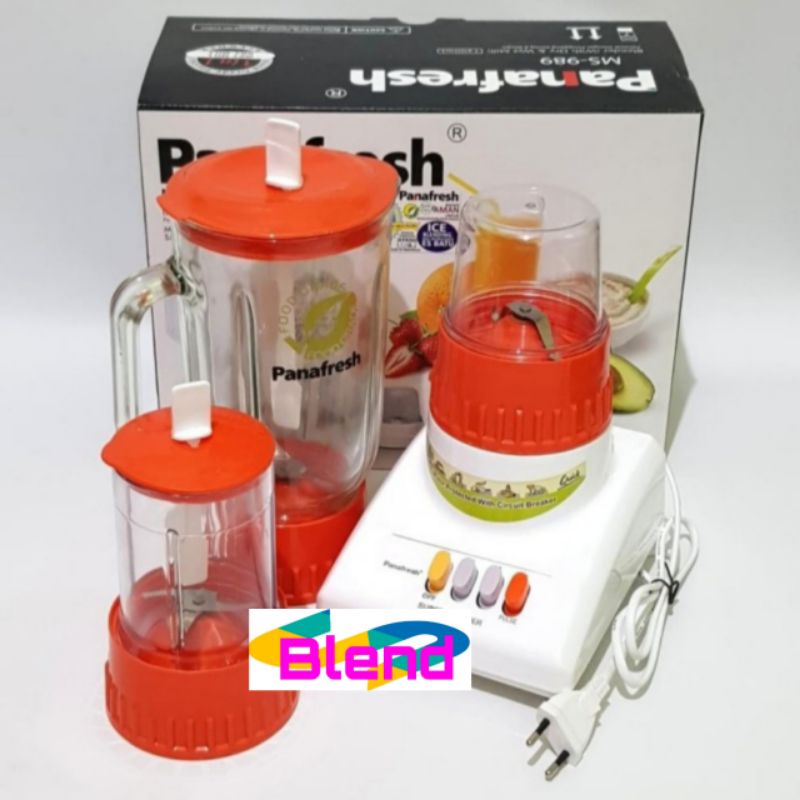 Panafresh Blender 3 in 1 -989- Gelas KACA Gilingan Bumbu Kering-Basah