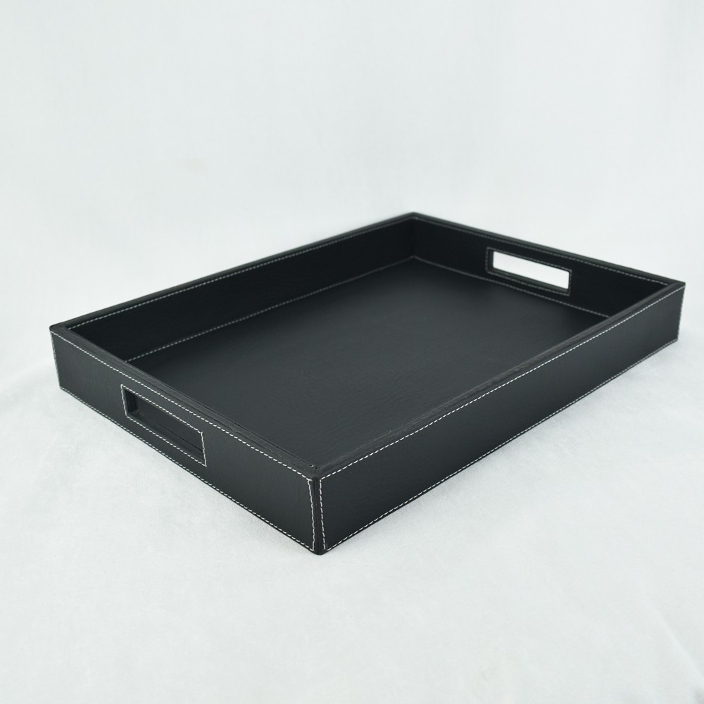 40 x 30 x 6 cm - Nampan Kulit Premium / Baki / Tray Kulit Sintetis Hotel