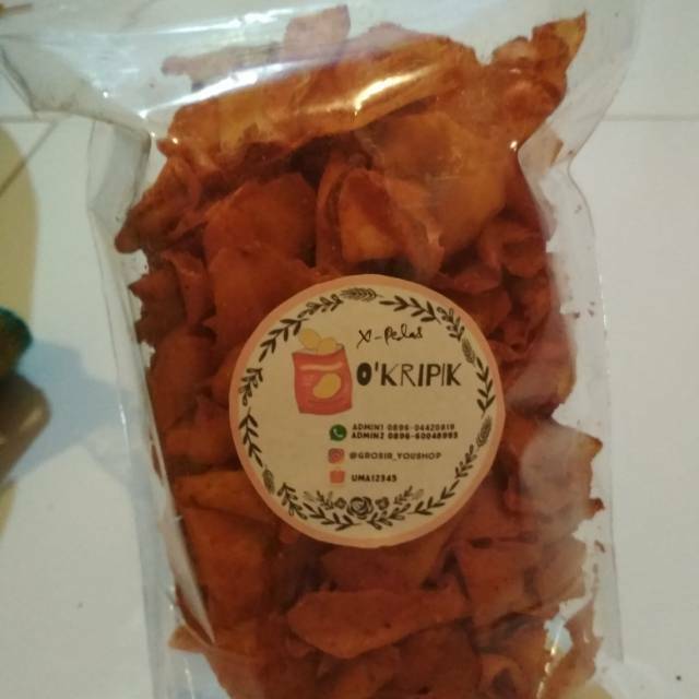 

Kripset keripik kripik murah super pedas