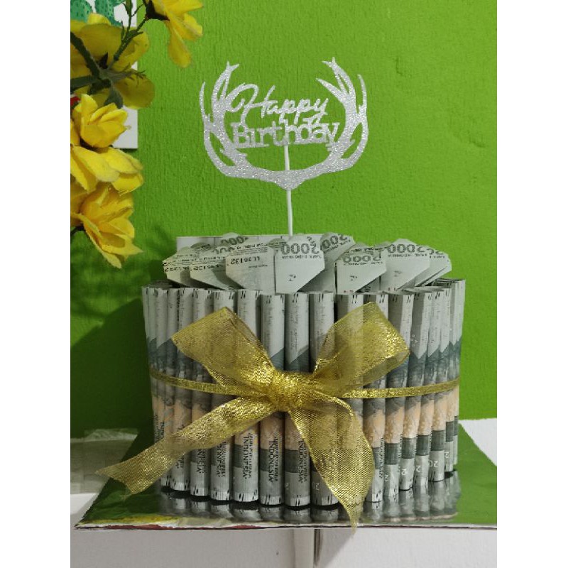 money cake birthday / kue ultah kertas