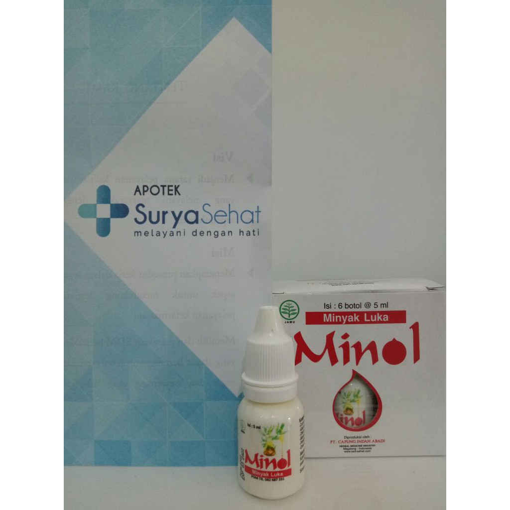 MINOL (6 Botol@ 5 ml) Minyak Luka Tidak Perih biasanya untuk anak-anak